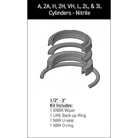 Parker - After Market Parts Hydraulic Cylinder Repair Kit- 1 Rod Kits RK2AHL0101